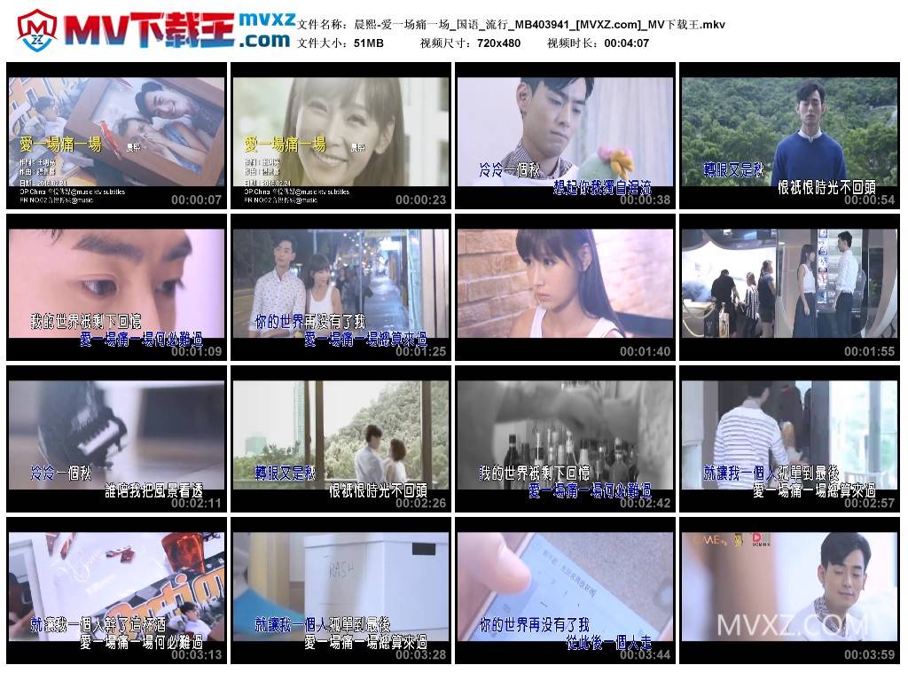 晨熙-爱一场痛一场_国语_流行_MB403941